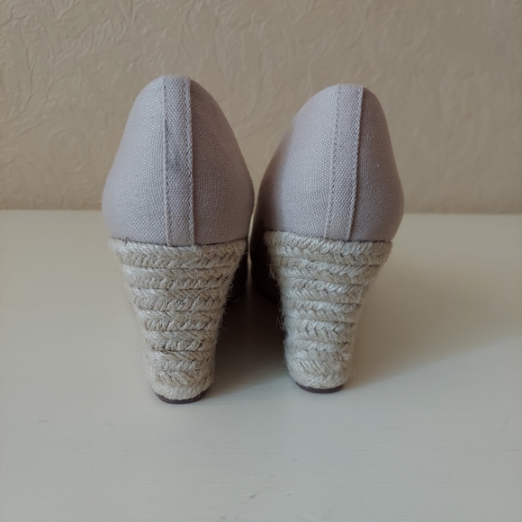 J. Crew Factory Canvas Espadrille Wedges Beige - Picture 5 of 9